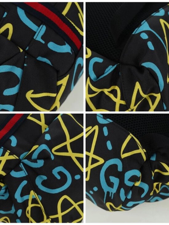 GUCCI Gucci Ghost Sherry Line Backpack Canvas Multicolor 429037 Auth gh1884M main image 14